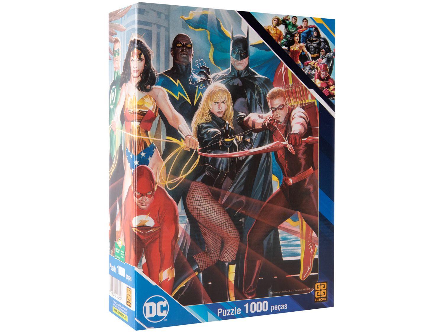 Quebra-cabeça 1000 Peças Puzzle DC Liga da Justiça