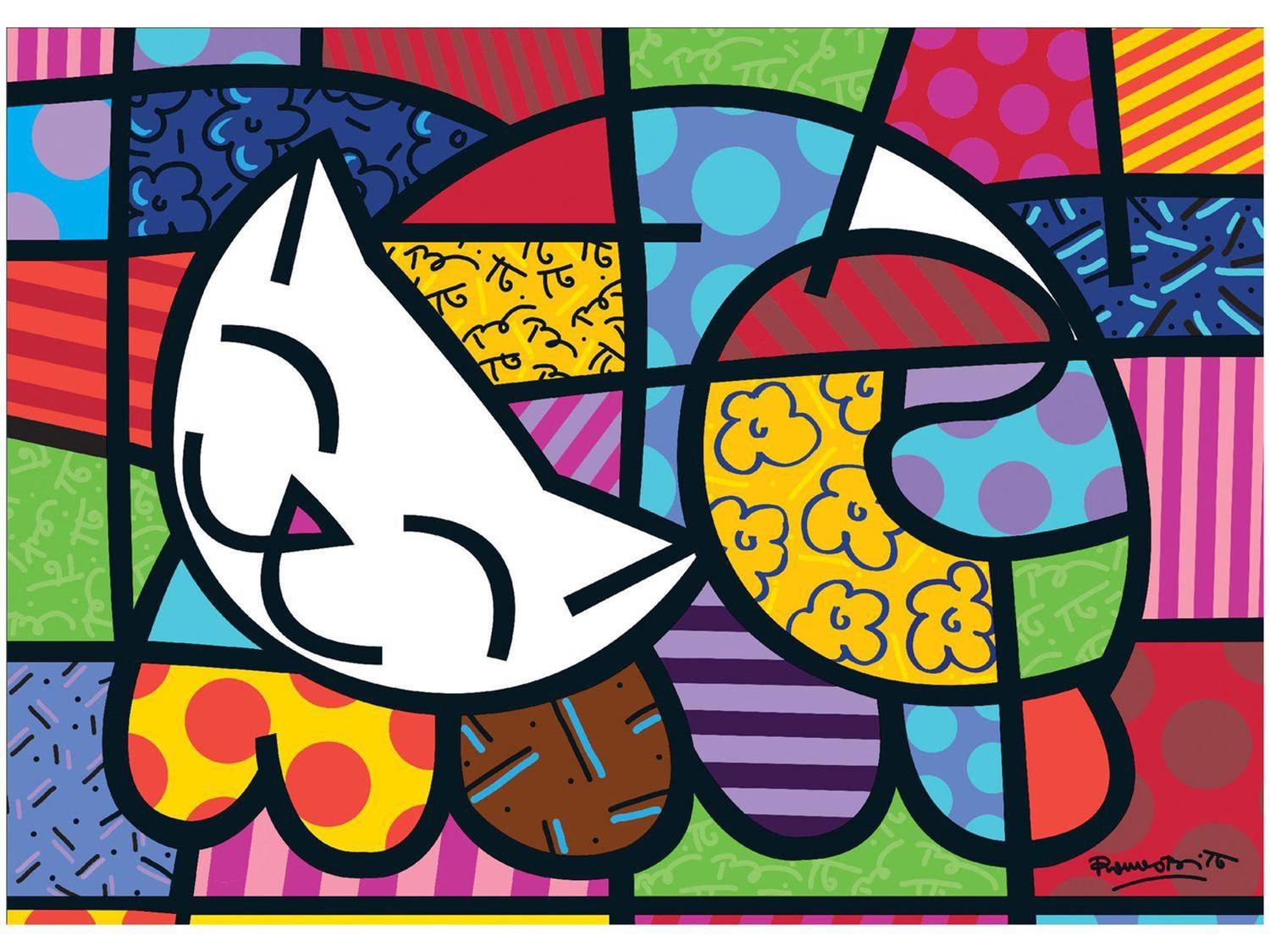 Quebra-cabeça 1000 Peças Puzzle Romero Britto - Grow - Quebra-Cabeça ...
