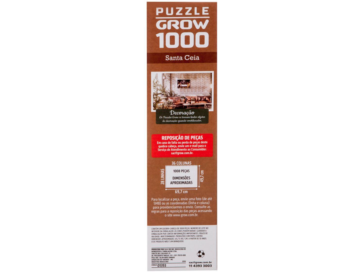 Quebra-cabeça 1000 Peças Puzzles Santa Ceia