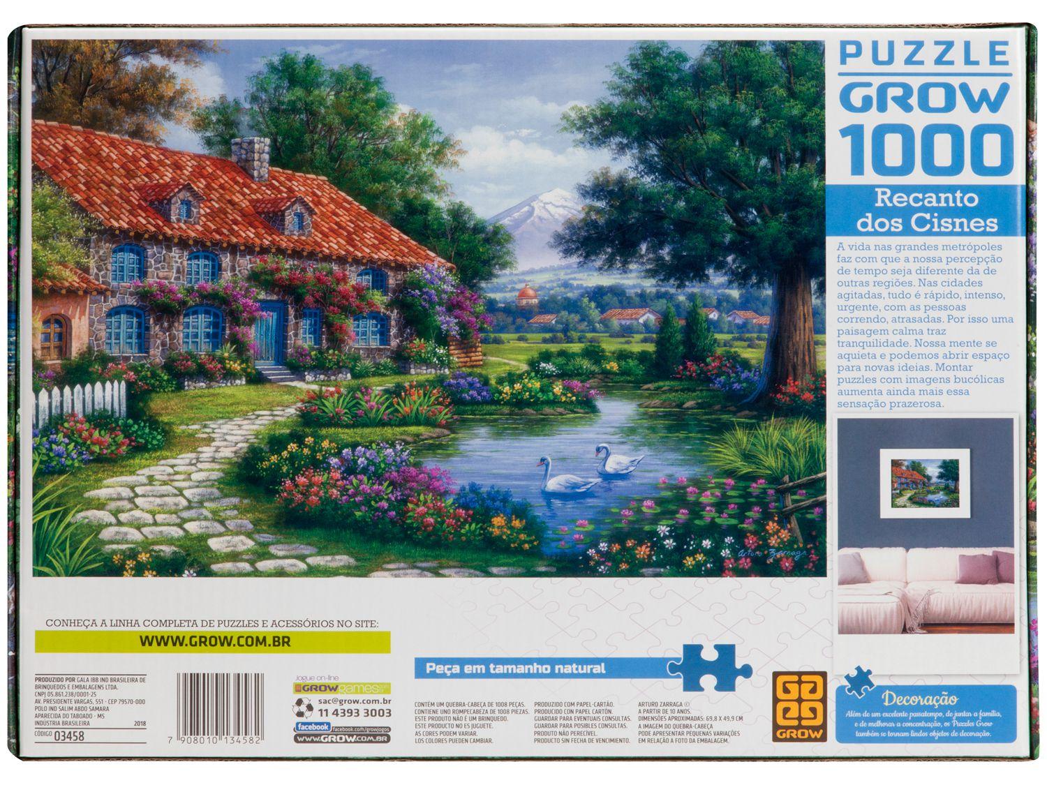 Quebracabeça 1000 Peças Recanto do Cisnes Grow