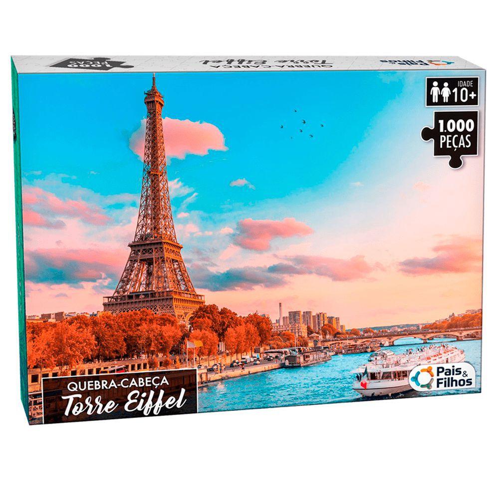 Quebra Cabeça 1000 Peças Torre Eiffel - Pais & Filhos - Quebra-Cabeça ...