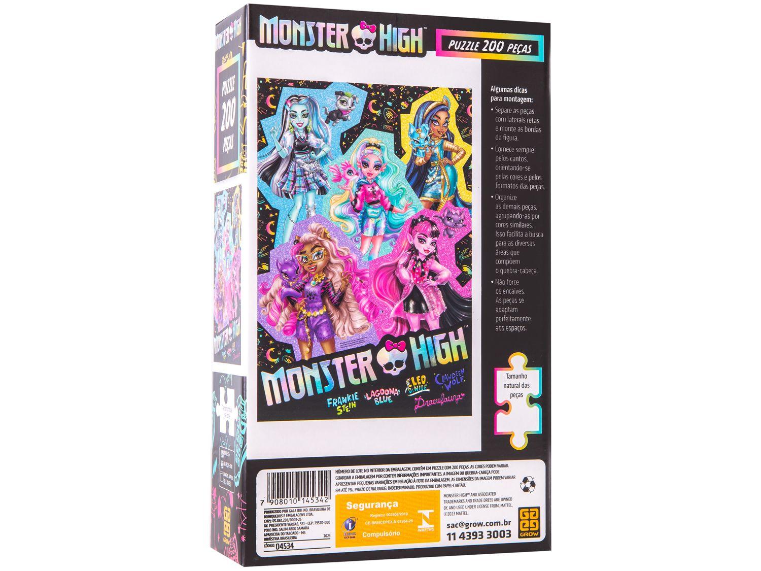 Quebra-cabeça 200 Peças Puzzle Monster High