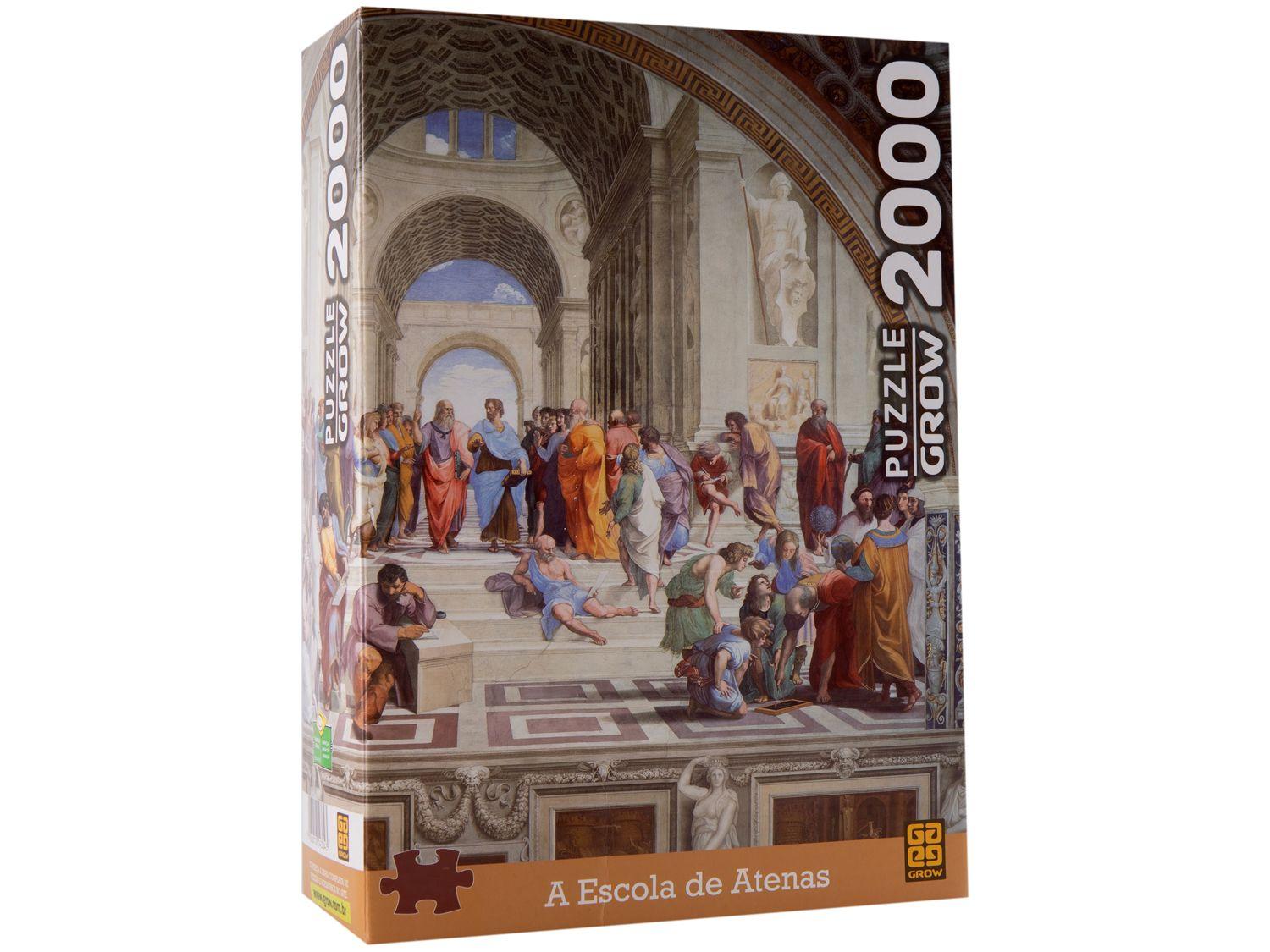 Quebra-cabeça 2000 Peças Escola de Atenas Grow