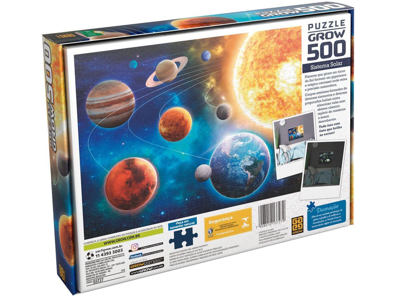 Quebra-cabeça 500 Peças Paisagem Sistema Solar - Grow - Quebra-Cabeça ...