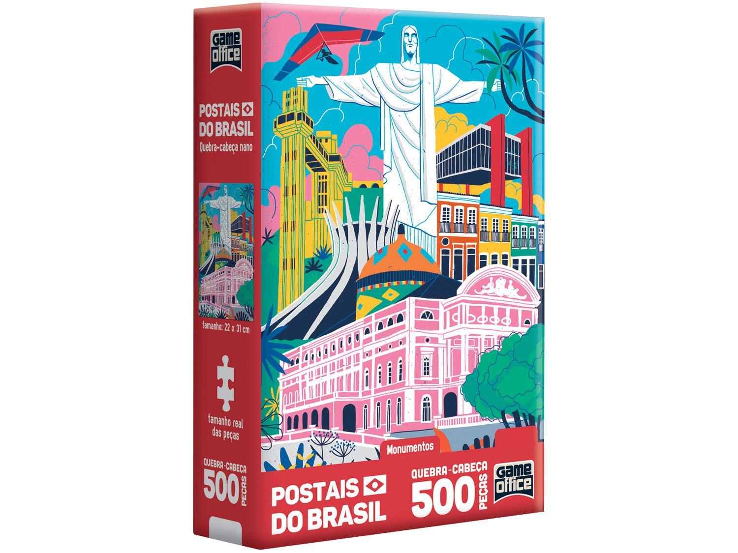 Quebra-cabeça 500 Peças Postais do Brasil