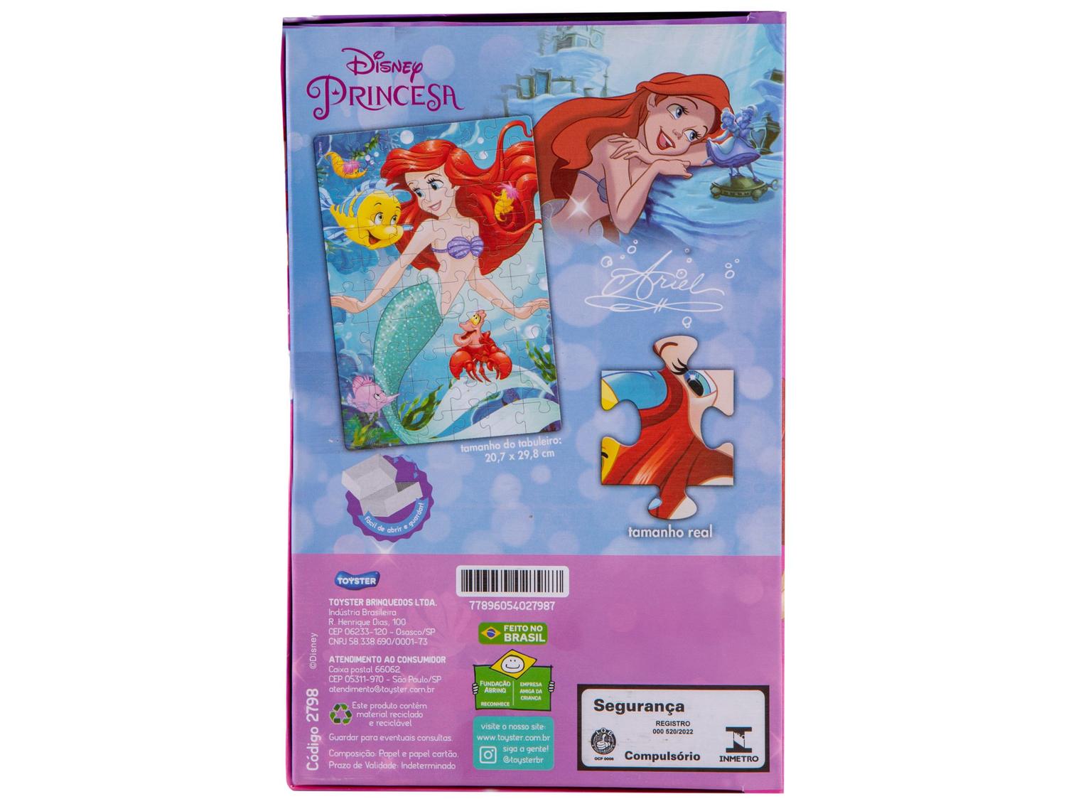Quebra-cabeça 60 Peças Princesa Ariel Jak Toyster