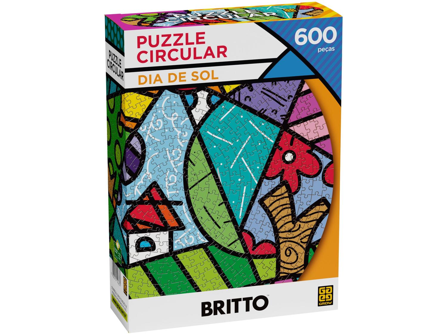 Quebra-cabeça 600 Peças Puzzle Circular Dia de Sol