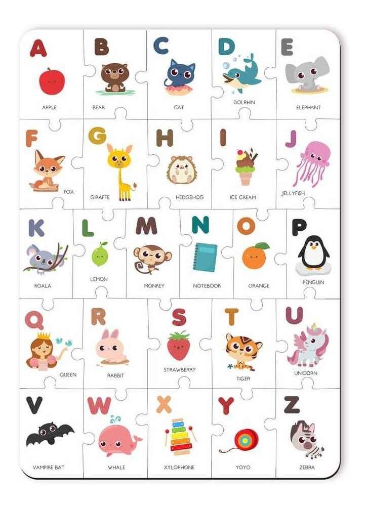 Quebra-cabeça Alfabeto Em Inglês Estudo Aprendizagem Letras Brinquedo  Educativo 4 Anos - Babebi - Quebra-Cabeça - Magazine Luiza