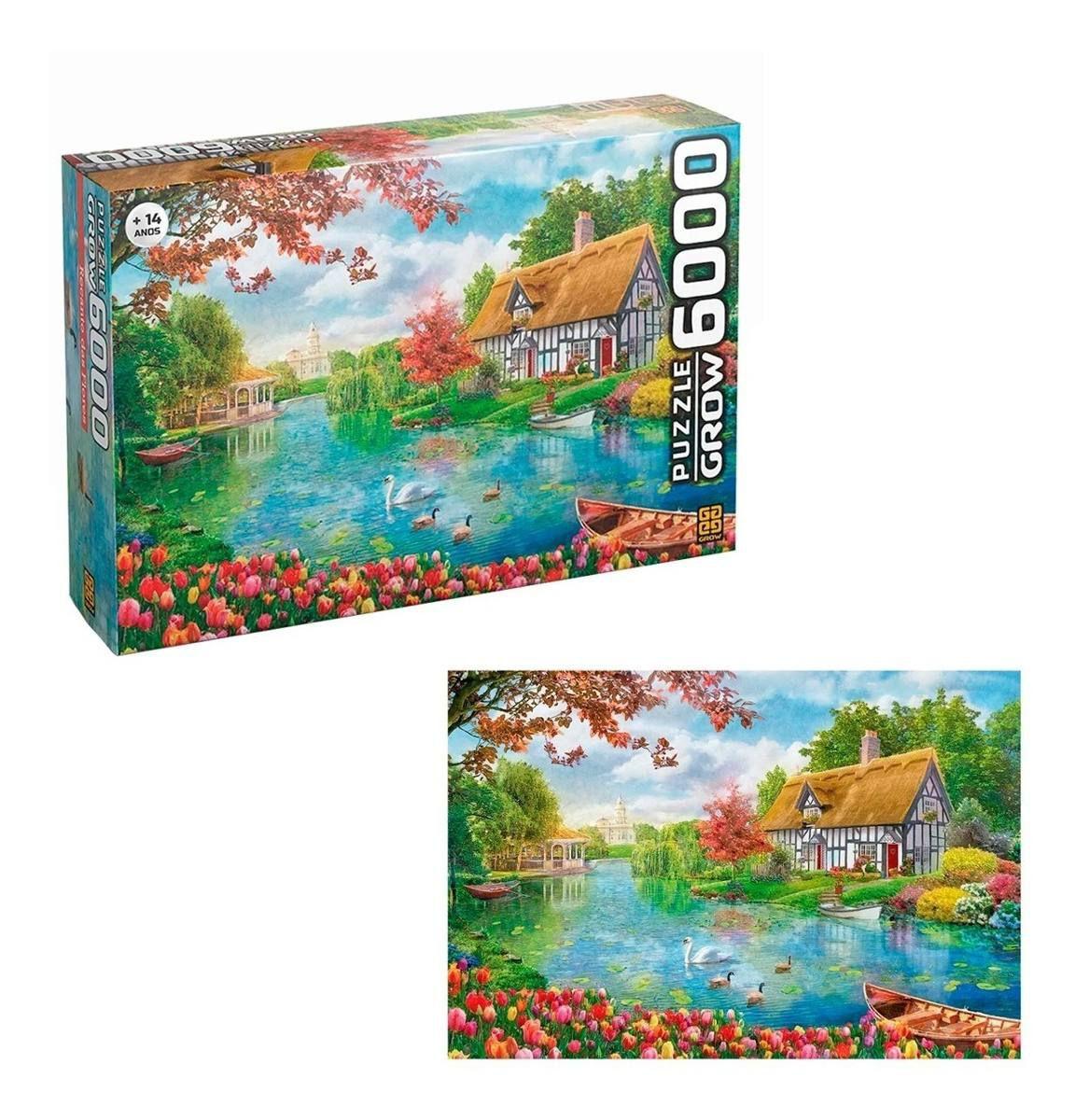 Quebra Cabeças Puzzle 6000 Peças Recanto Das Flores Grow - Quebra ...