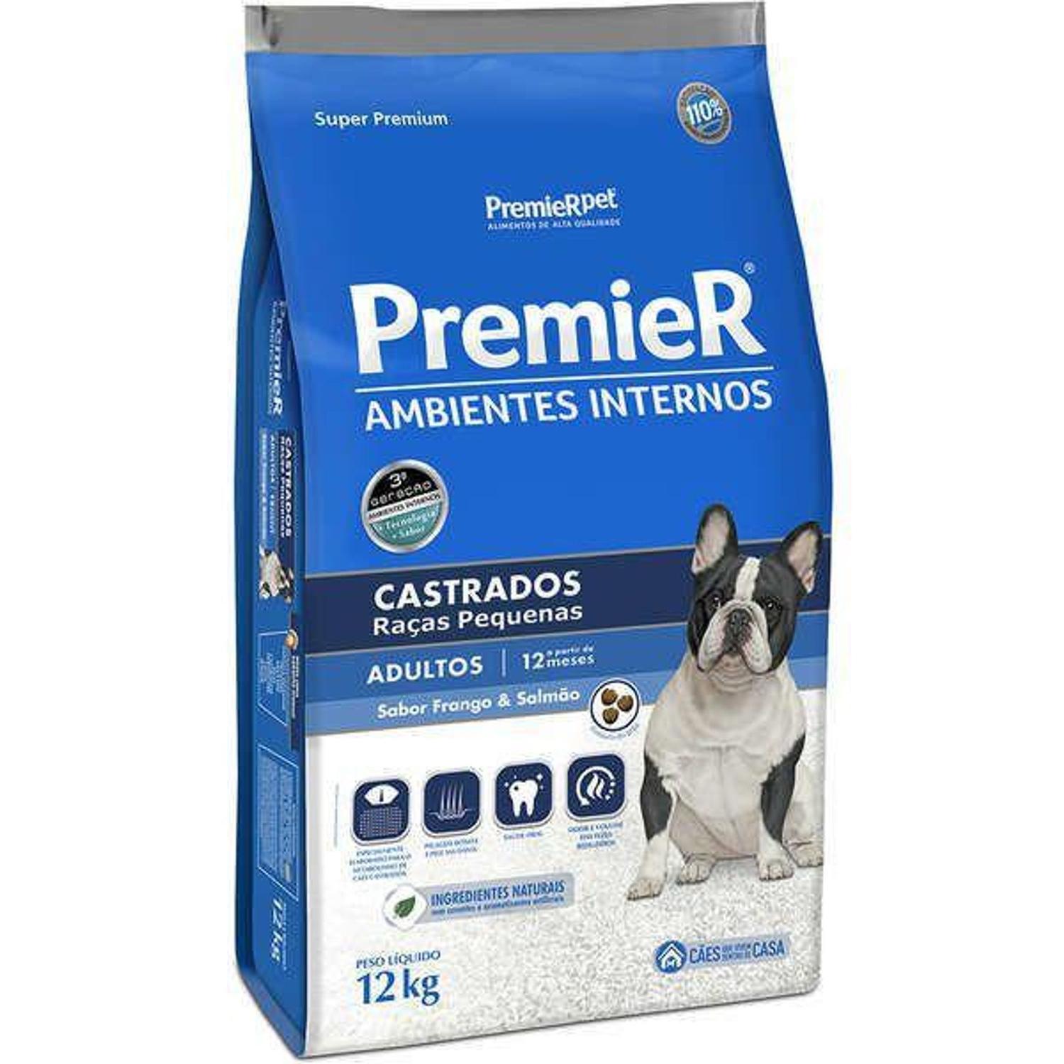 Ração premier cães castrados ambiente interno 12kg Clearance