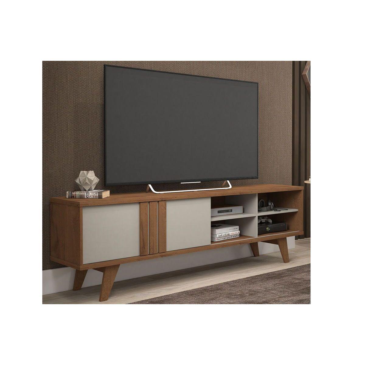 Rack Bancada Permóbili Paraty c/ Nichos Savana/White A Costa Rica Rack Magazine Luiza