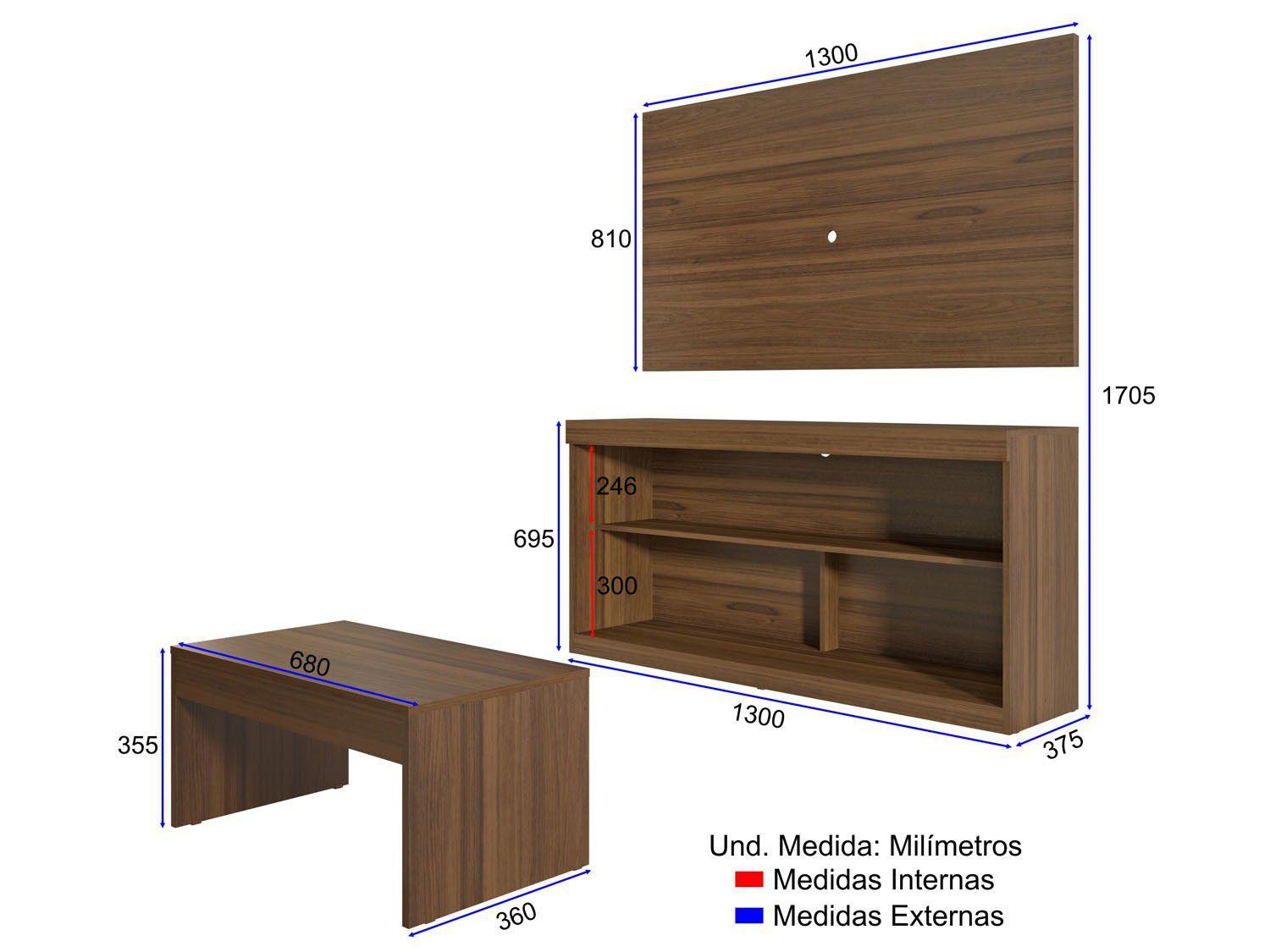 Imagem de Rack com Painel para TV até 47” Multimóveis