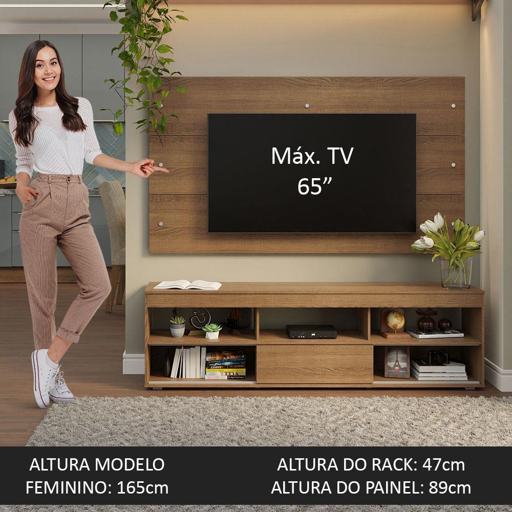 Rack com Painel para TV até 65 Polegadas Orlando Madesa