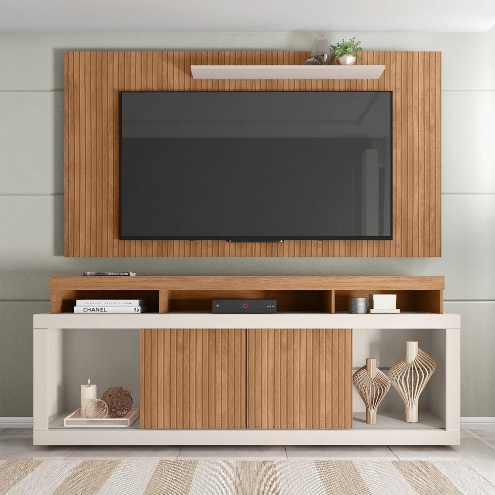 Rack Com Painel TV até 65 Polegadas Marrom Life Caemmun