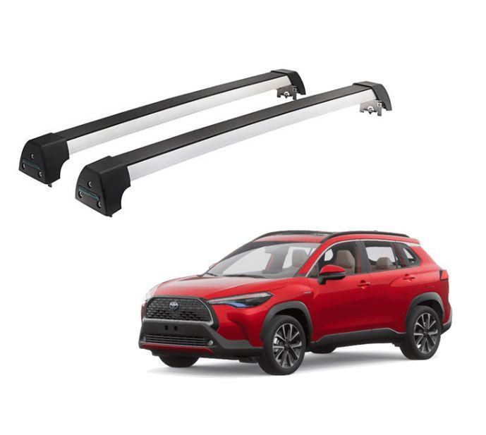 Rack Teto Alumínio Prata Corolla Cross com encaixe original - LONG LIFE ...