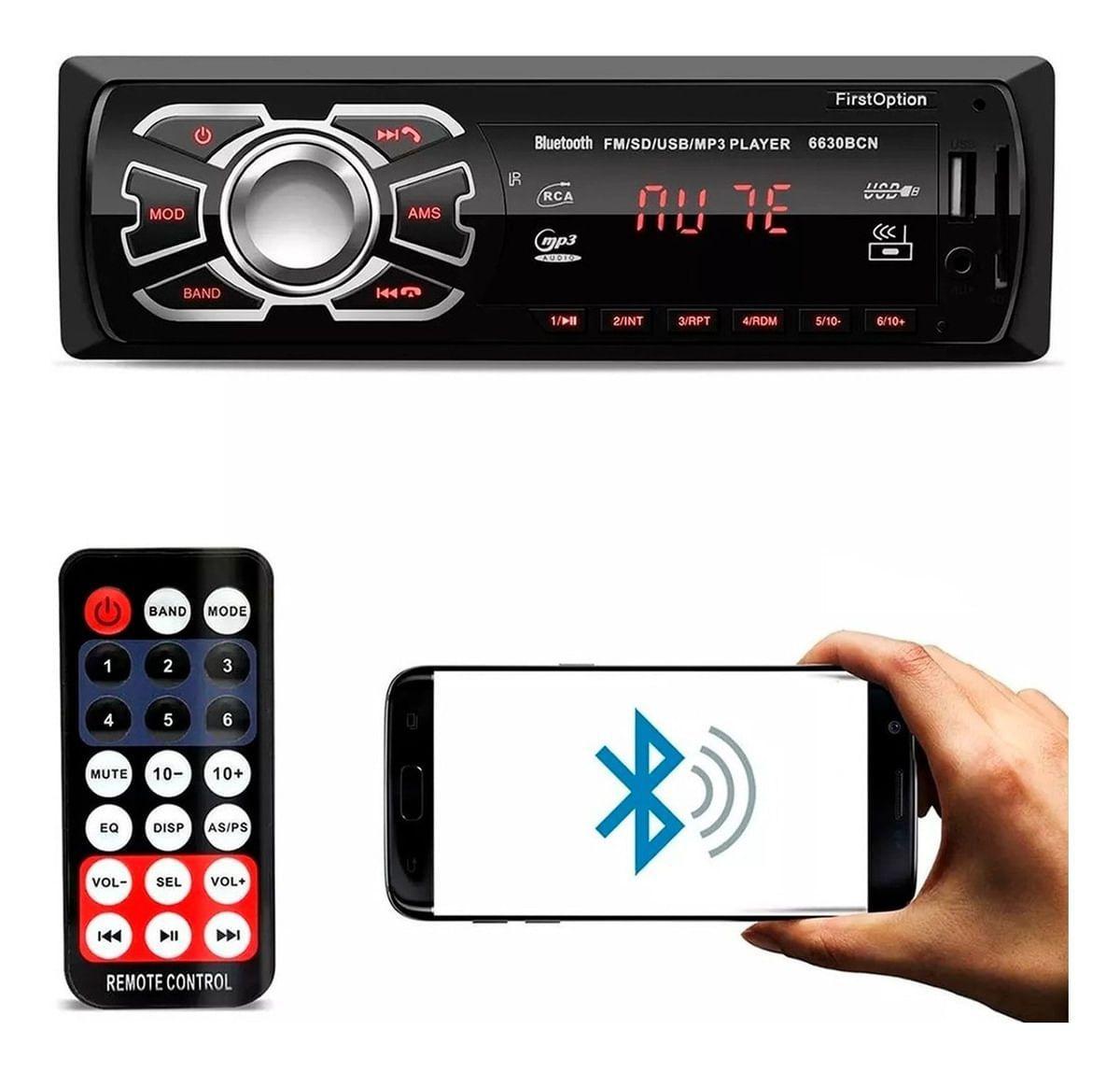 Rádio Bluetooth Aparelho De Som Carro Automotivo Pendrive Sd Rádio
