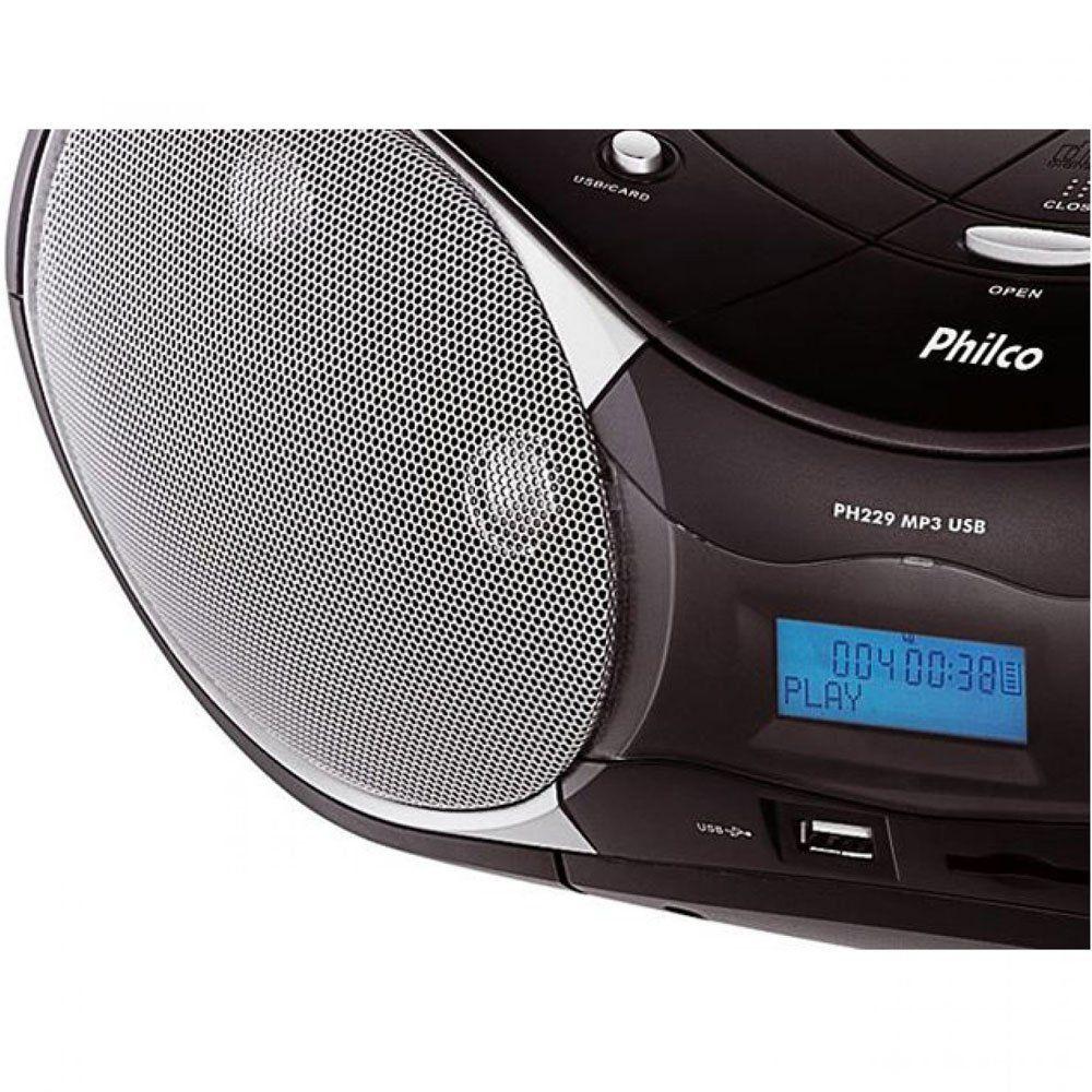 Rádio Portátil Philco USB CD Mp3 Player PH229 Britania philco Rádio