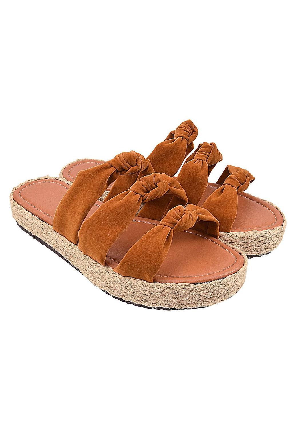 Sandália Plataforma Sola Alta Corda Plataforma Domidona Preto