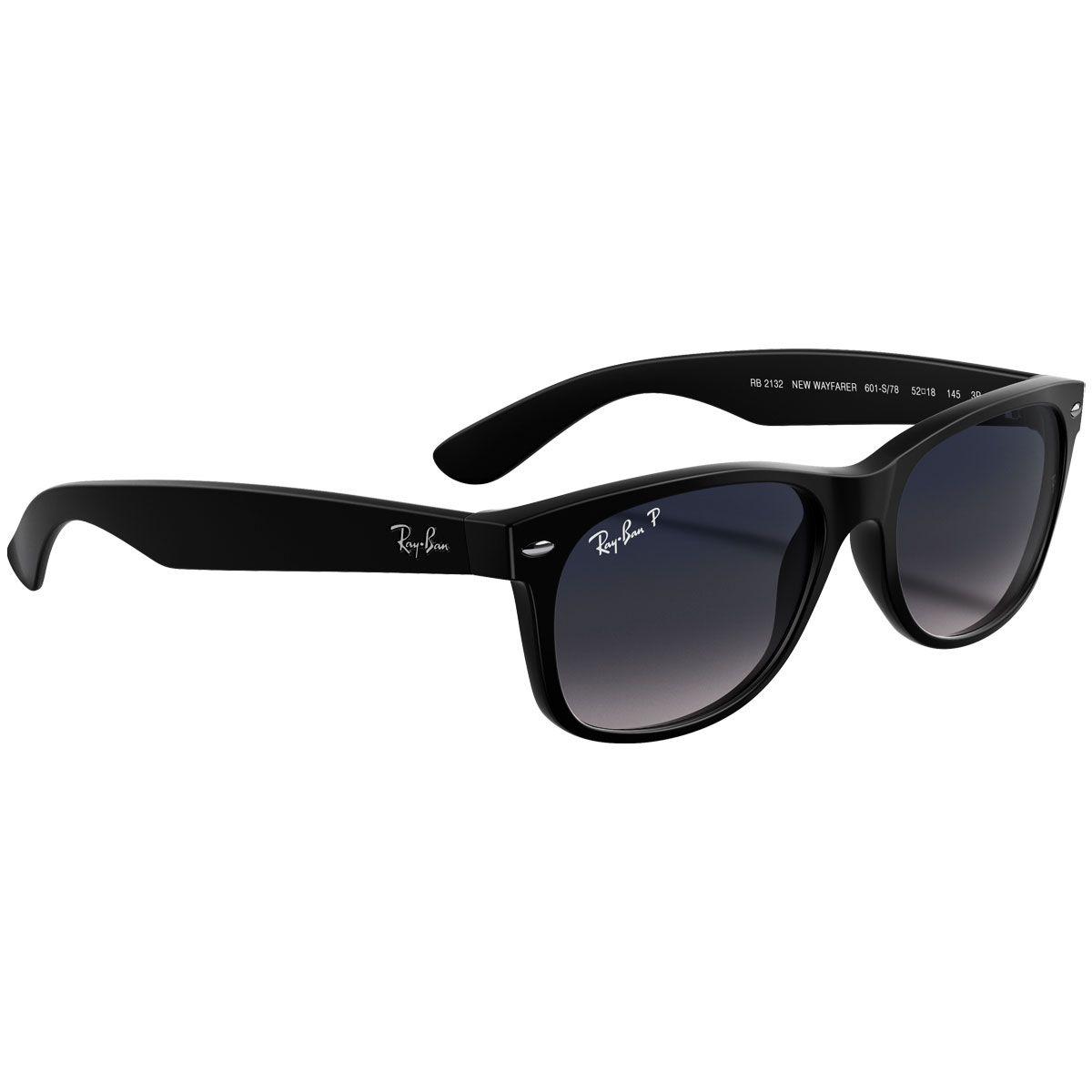 Ray-Ban Original New Wayfarer Classic Preto Fosco Azul/Cinza Ray-Ban Original New Wayfarer Classic Preto Fosco Azul/Cinza