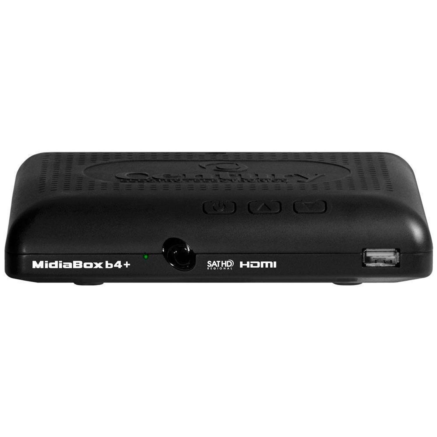 Receptor Century Midia Box Com Controle Hdtv B4 + Hdmi Receptor