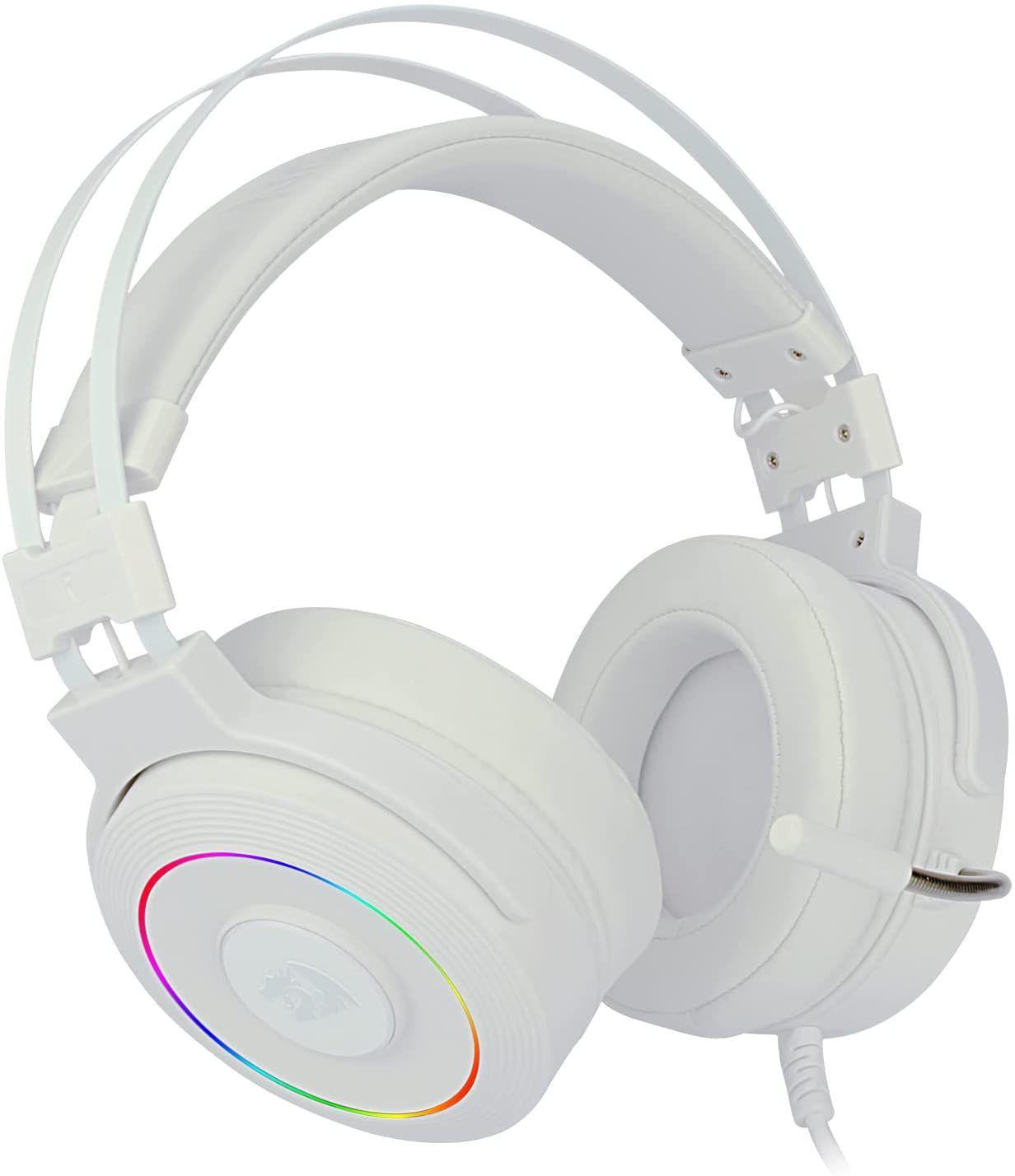 Redragon Headset Gamer Lamia 2 Lunar White RGB USB Som Surround 7.1 Virtual  com Suporte de Headset - Branco - Headset Gamer - Magazine Luiza
