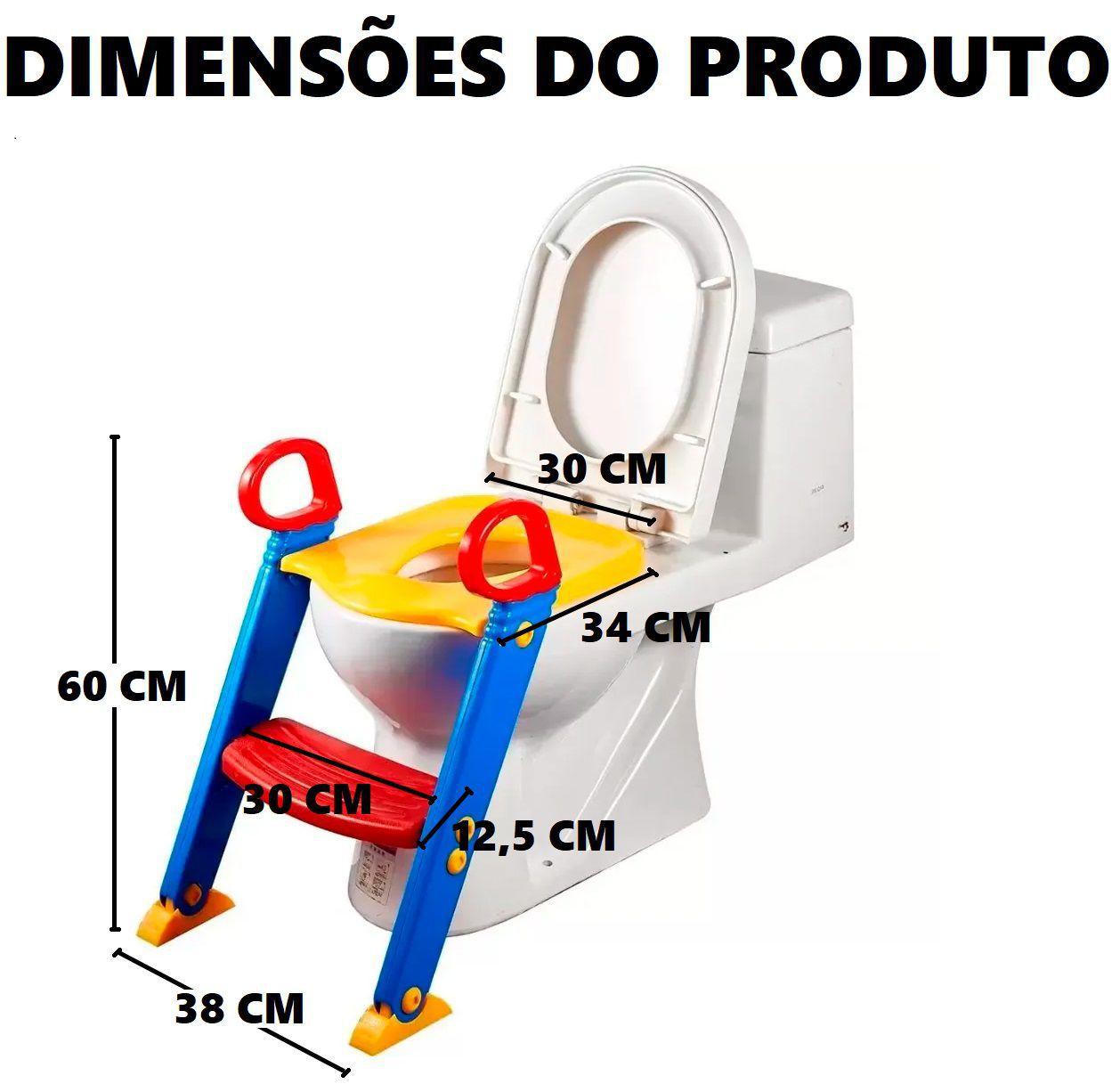 Redutor de Assento Infantil Vaso Sanitário Com Escada e Pés Anti ...