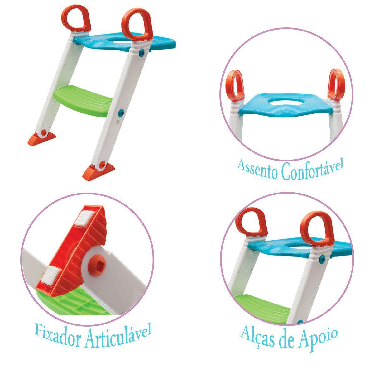 Redutor De Vaso Com Escada Trono Infantil Buba Bebe - Redutor de ...