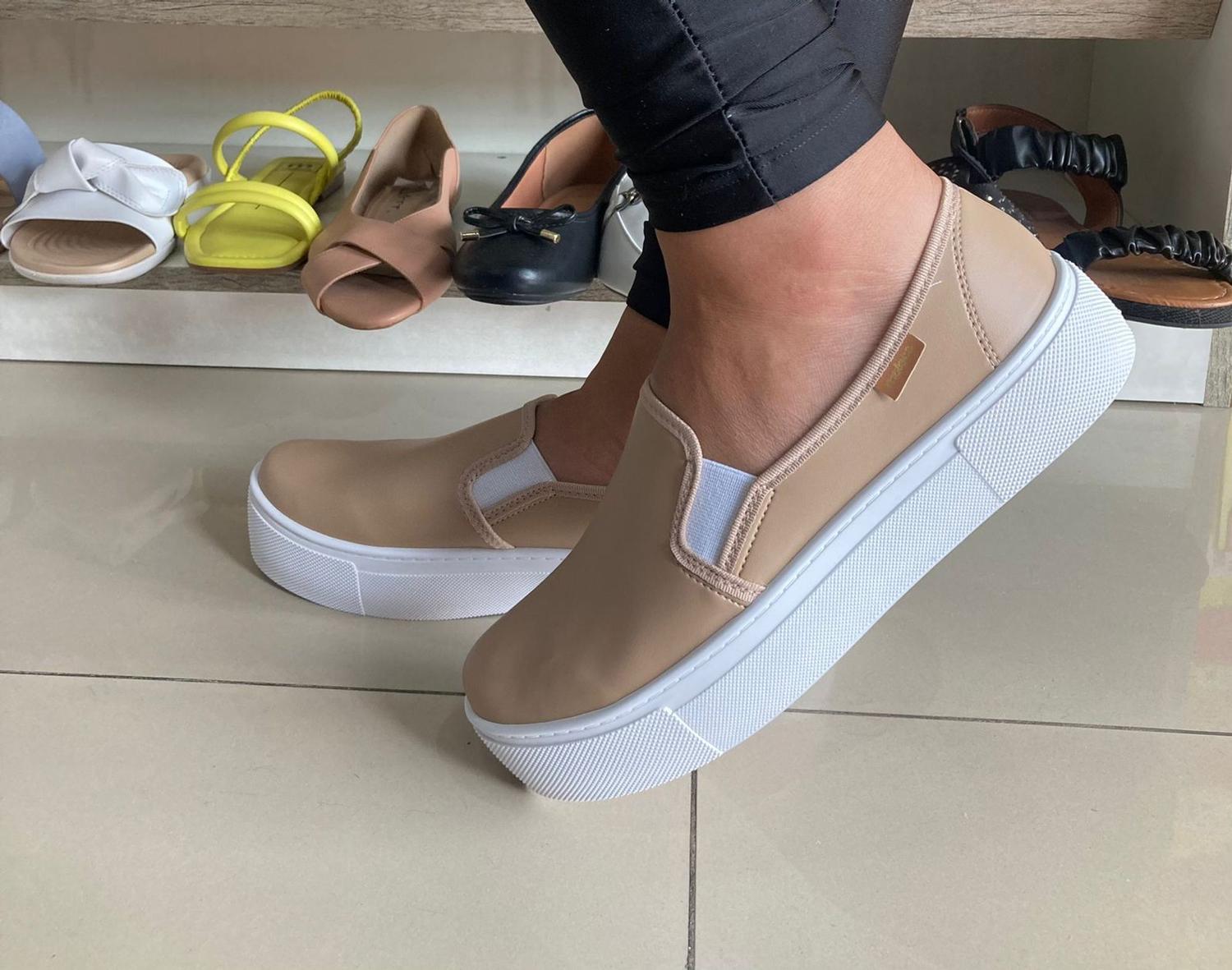 Tênis Casual Feminino Slip Feminino Moleca Tênis Feminino