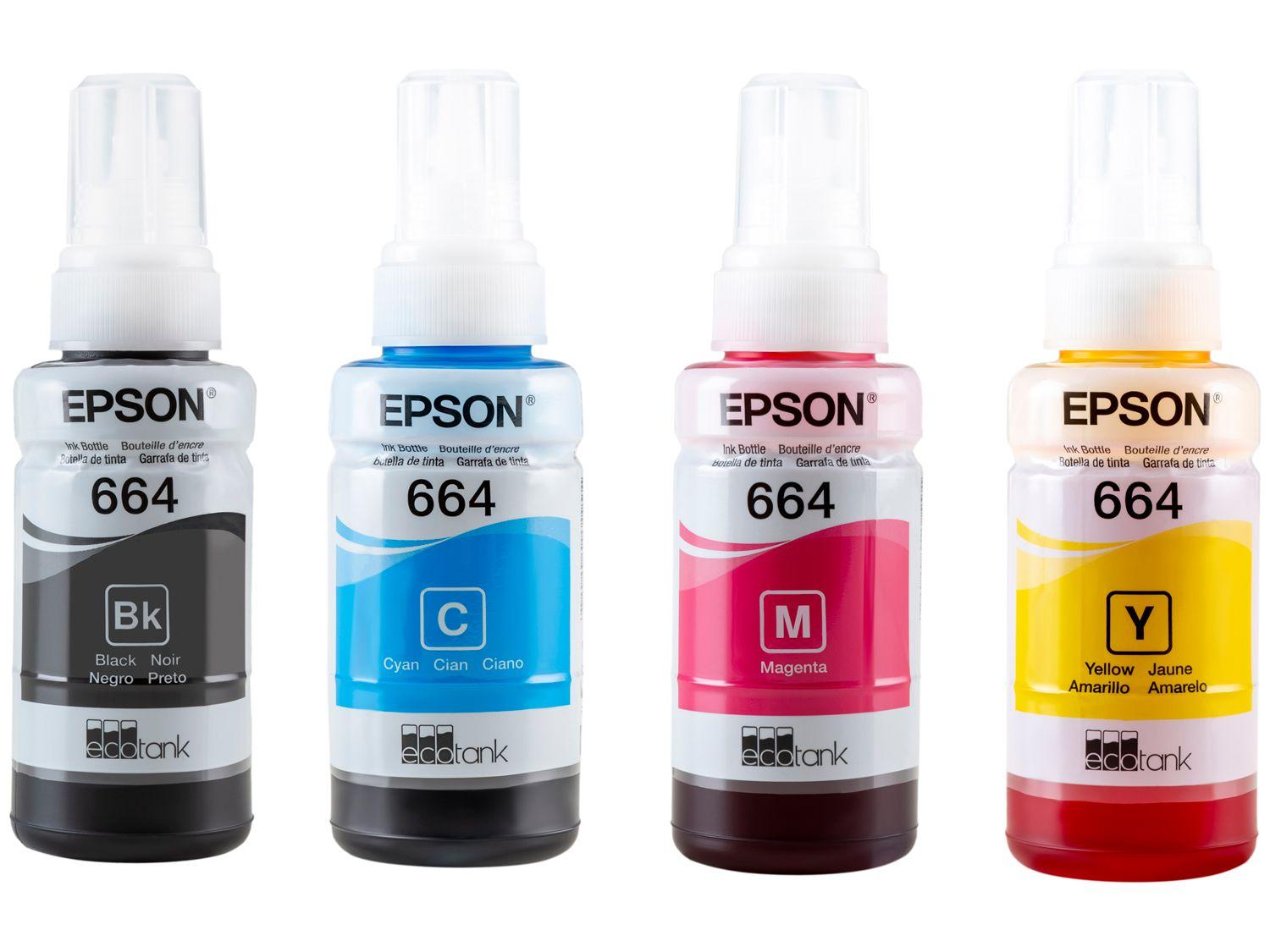Refil de Tinta Epson EcoTank T664520-4P