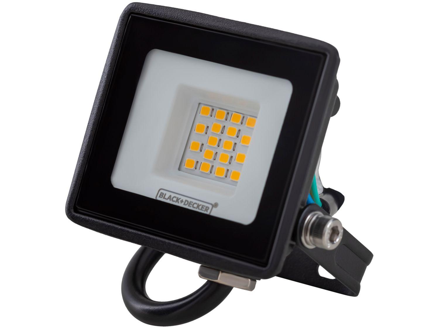 Refletor LED 20W 3000K IP65 Amarela Black+ Decker