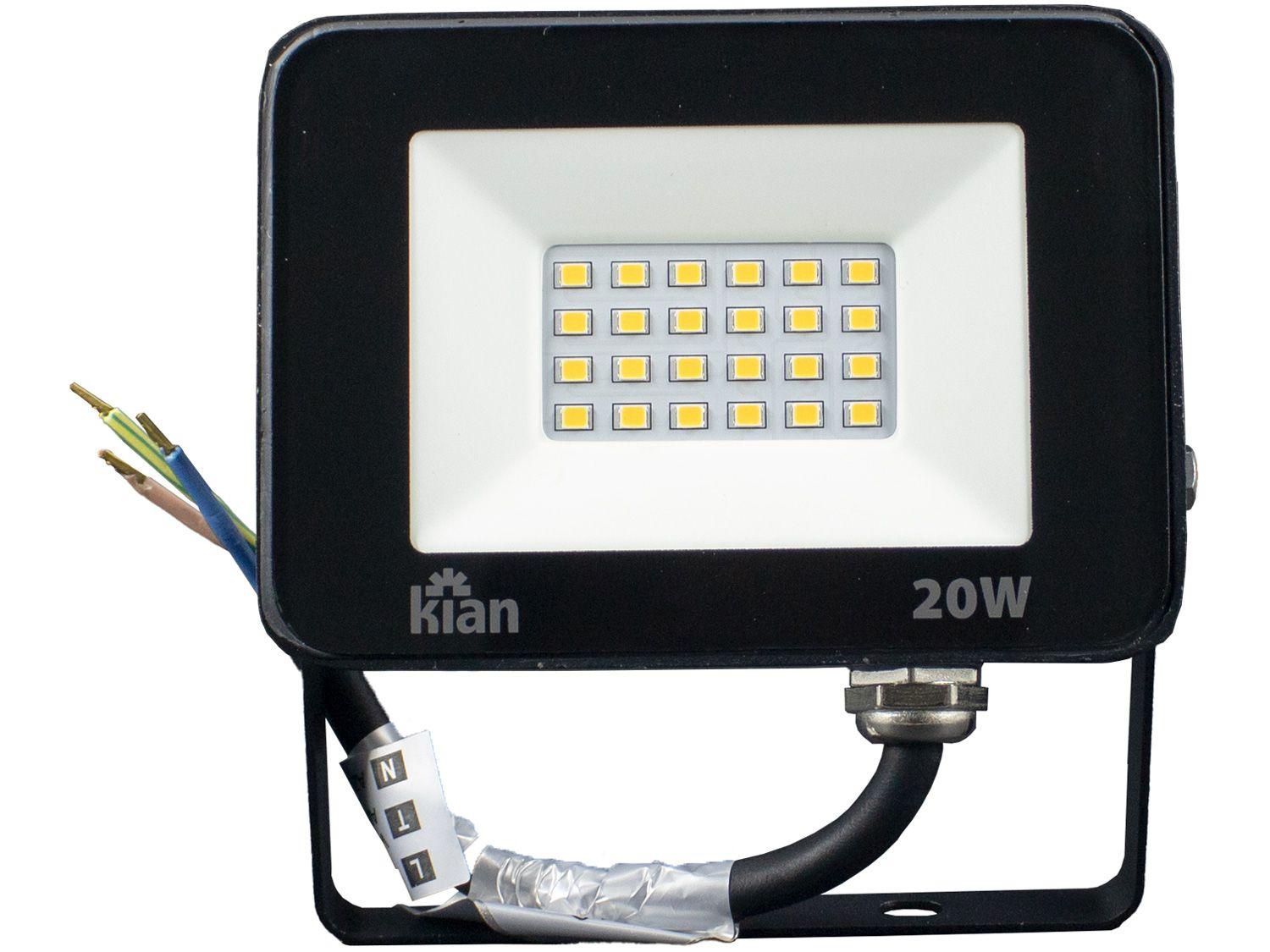 Refletor LED 20W 6500K Branca Fria Kian Slim