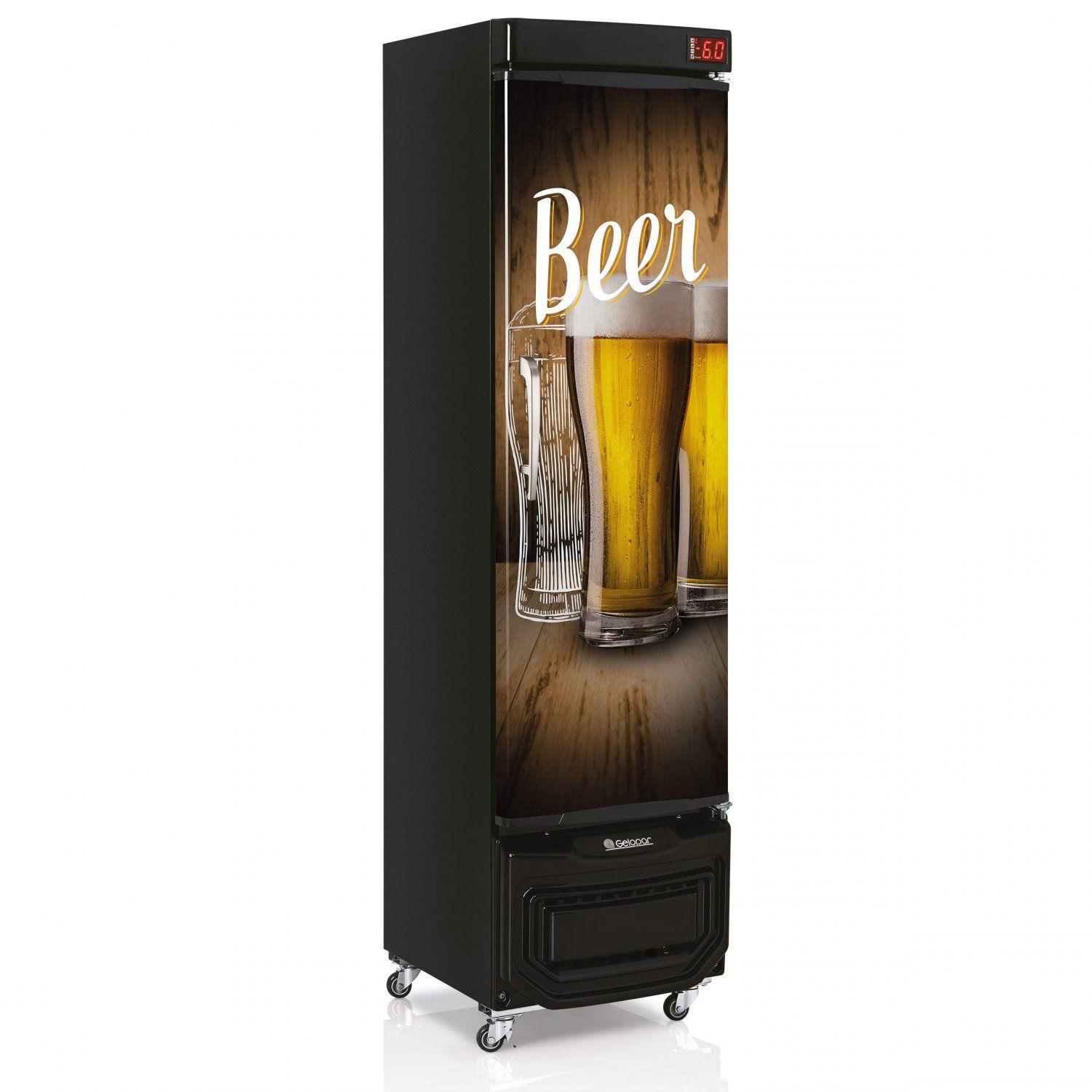 Refrigerador Vertical Cervejeira 220v Frost Free Gelopar Preto