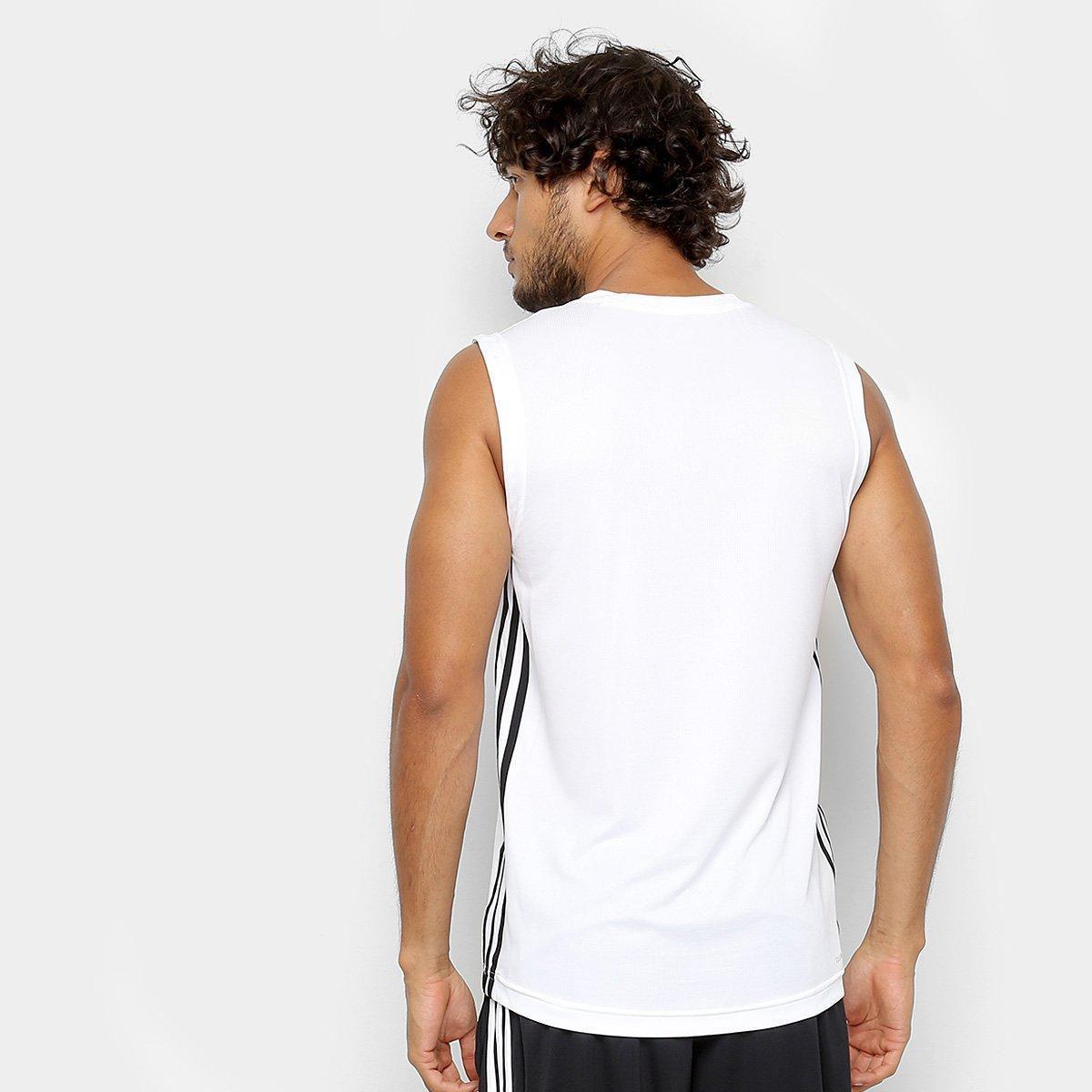 regata adidas d2m 3 stripes masculina