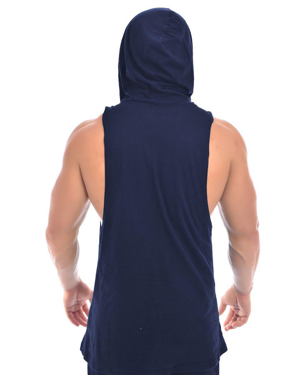 men's sleeveless training moletom com capuz