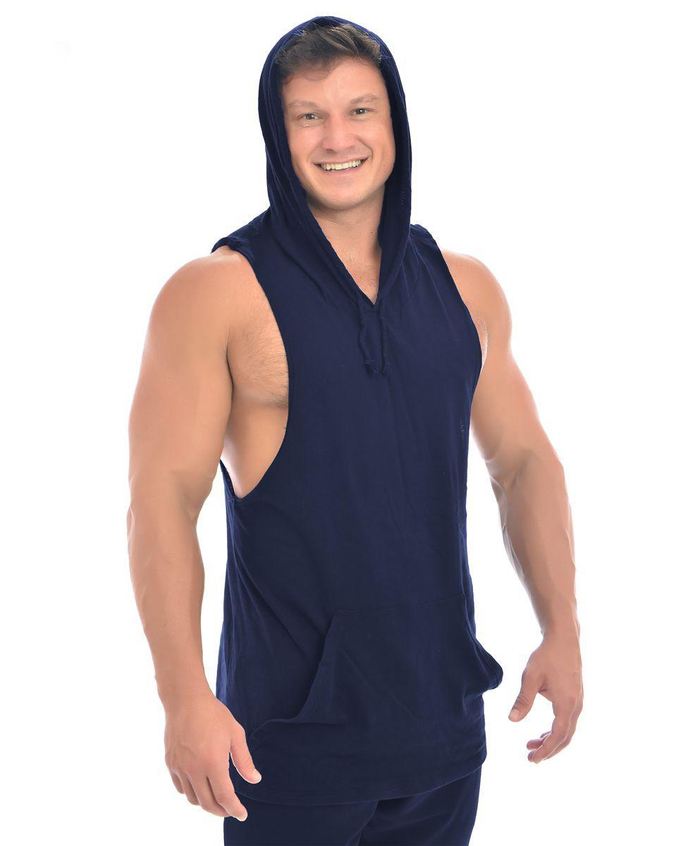 men's sleeveless training moletom com capuz