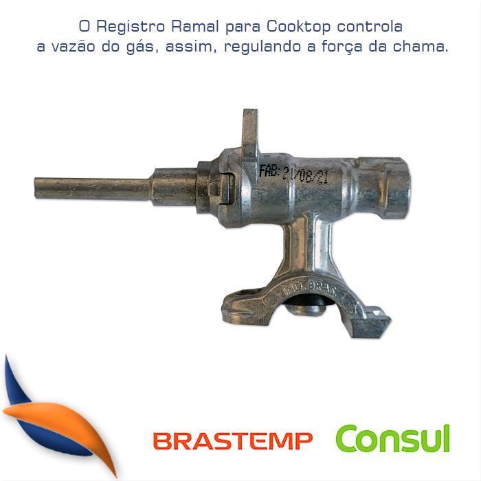 Imagem de Registro Ramal Fogão Cooktop Brastemp Consul 326056404 GLP