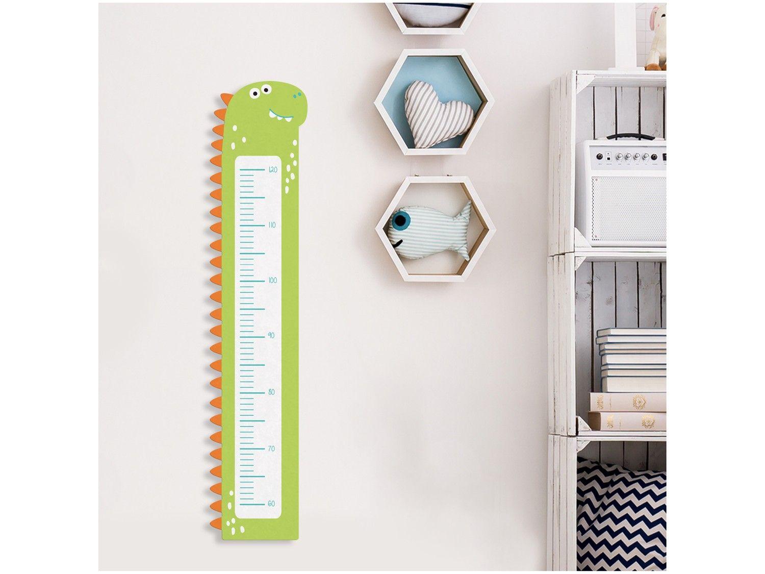 Régua de Crescimento Adesivo 82cm Design Up Living Dino Verde Infantil