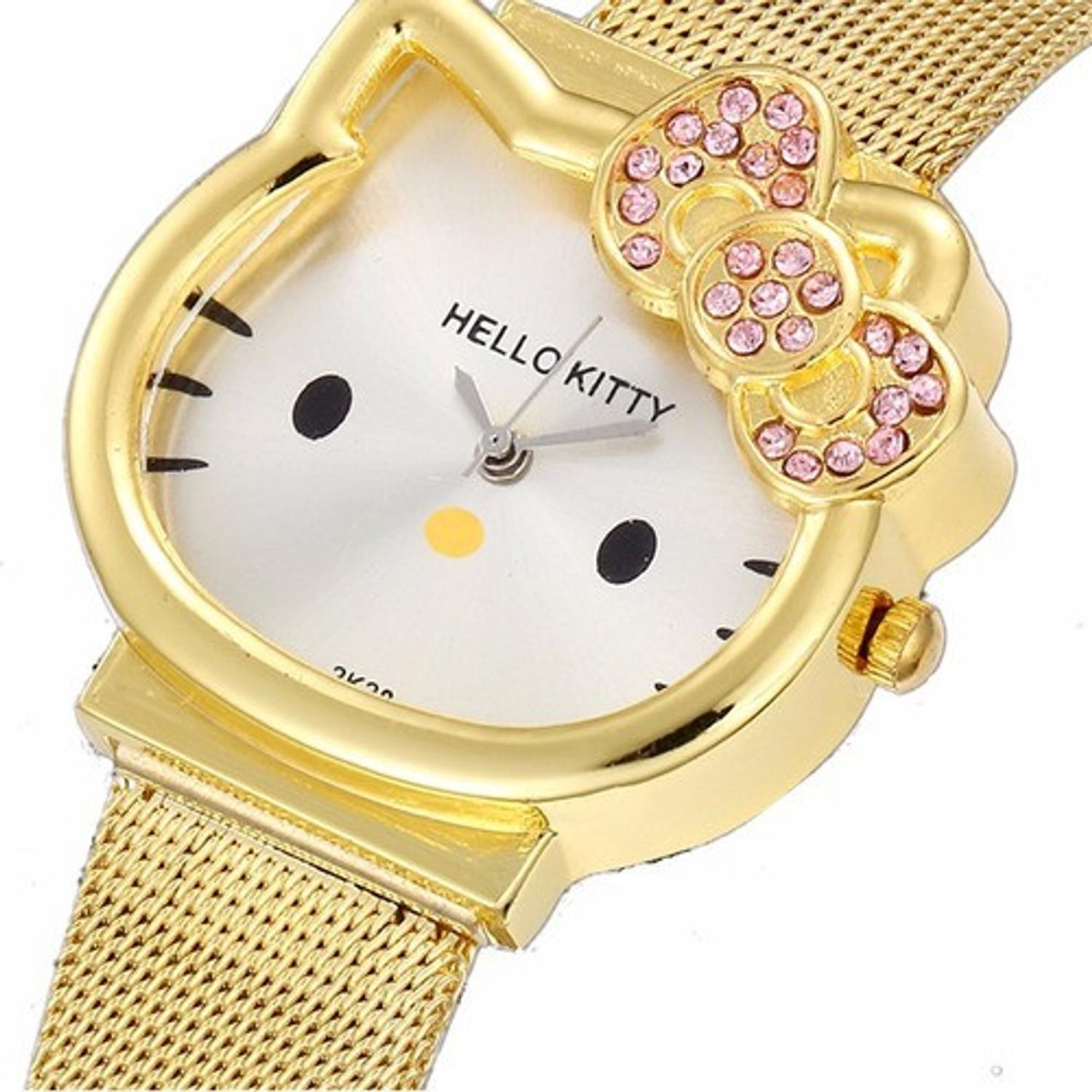 Relógio Adolescente/criança Hello Kitty Inoxidável Dourado - Timarco ...