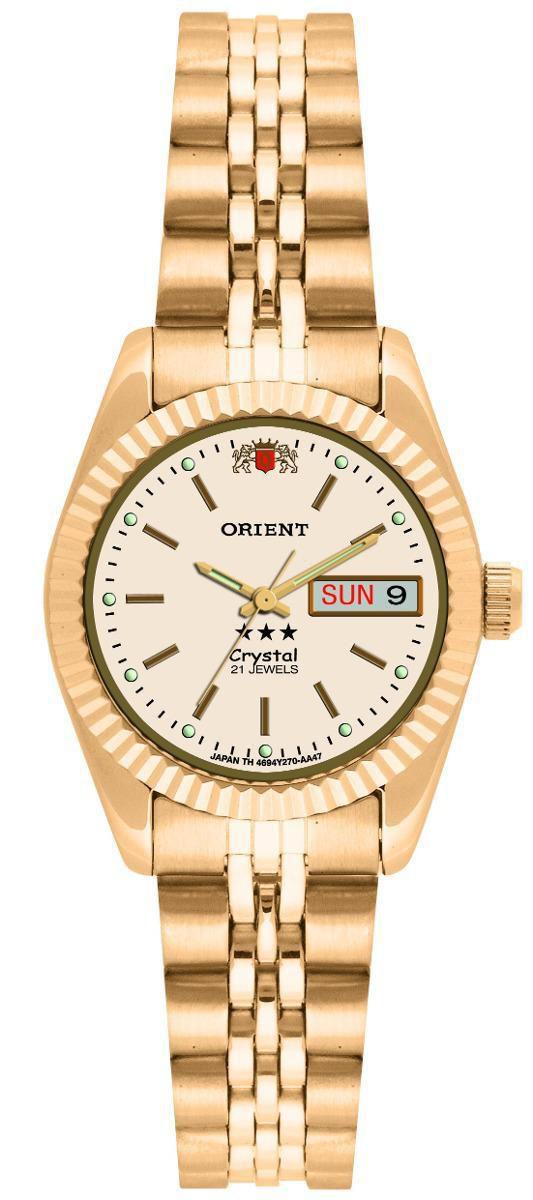 orient crystal 21 jewels 3 estrelas dourado