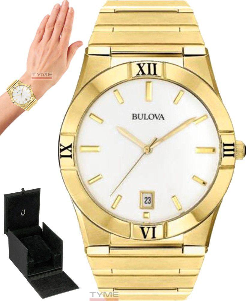 bulova dourado masculino