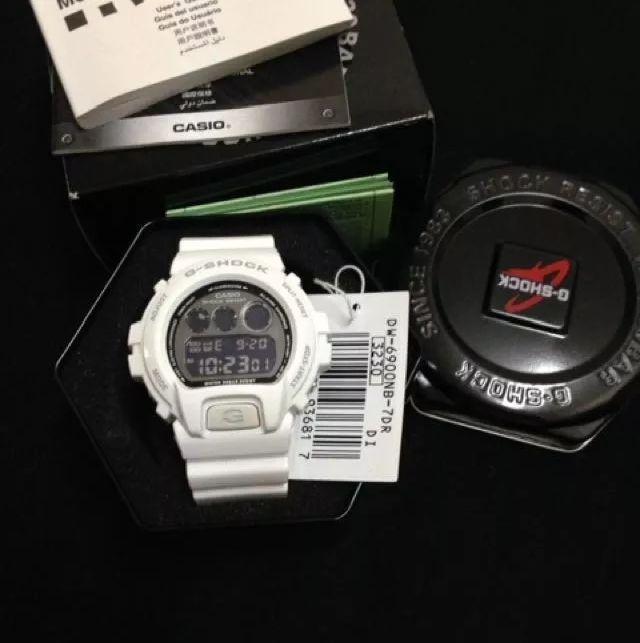 g shock dw 6900 branco