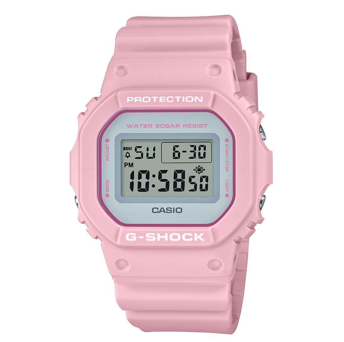 Relógio CASIO G-SHOCK feminino rosa DW-5600SC-4DR - Relógio Feminino -  Magazine Luiza
