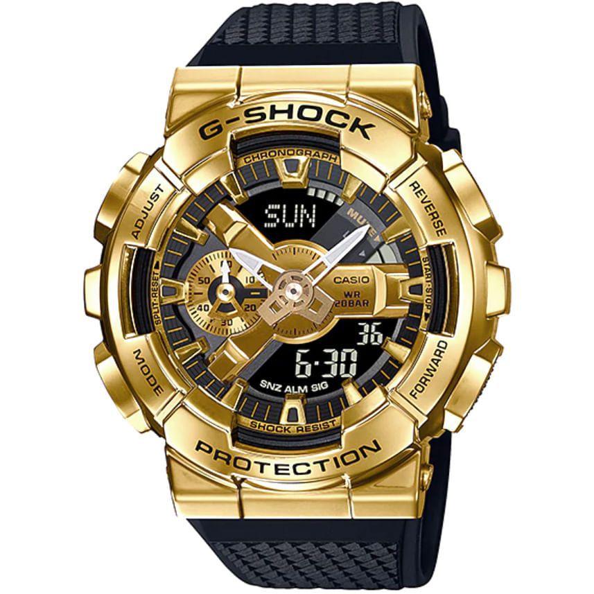 g shock shock resist dourado