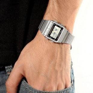 Relógio Casio Vintage Data Bank Digital Db-380-1df-sc Prata Relógio Casio Vintage Data Bank Digital Db-380-1df-sc Prata