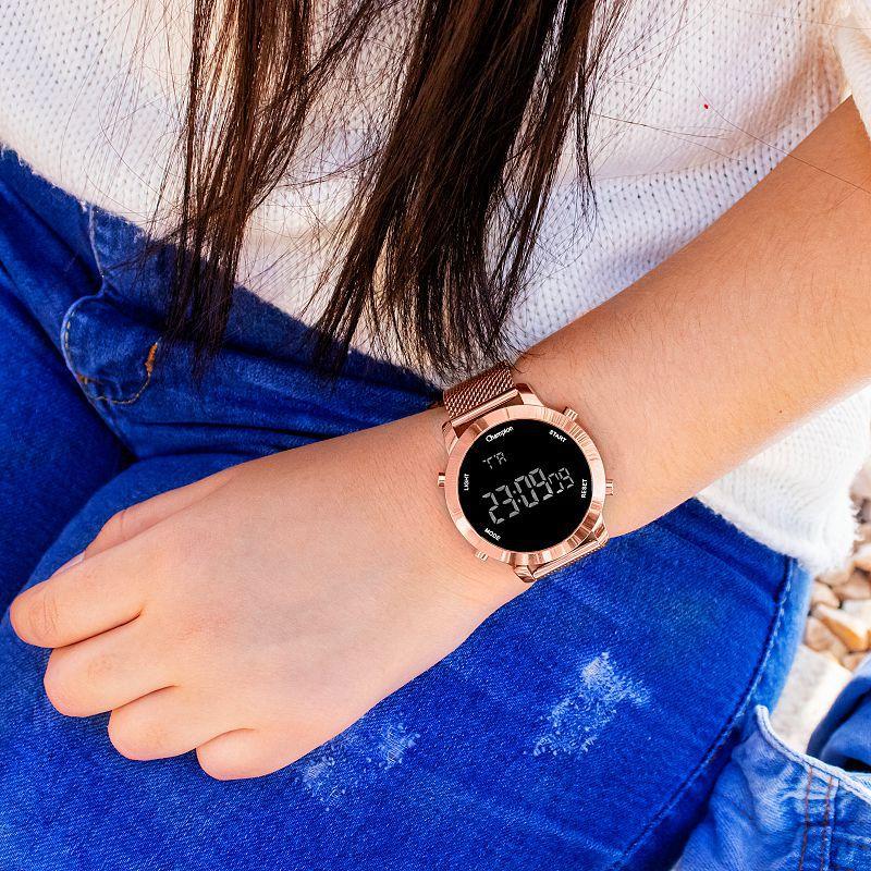 relógio champion feminino rose smartwatch