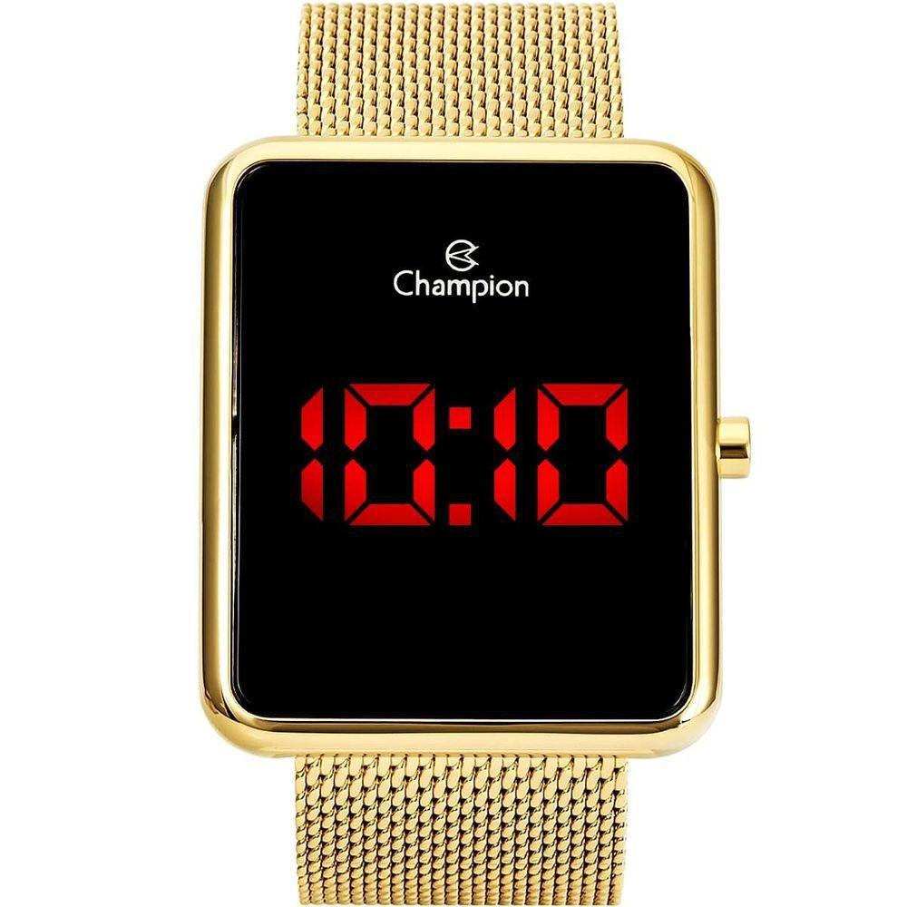 Relógio champion unissex digital led ch40080v quadrado Clearance