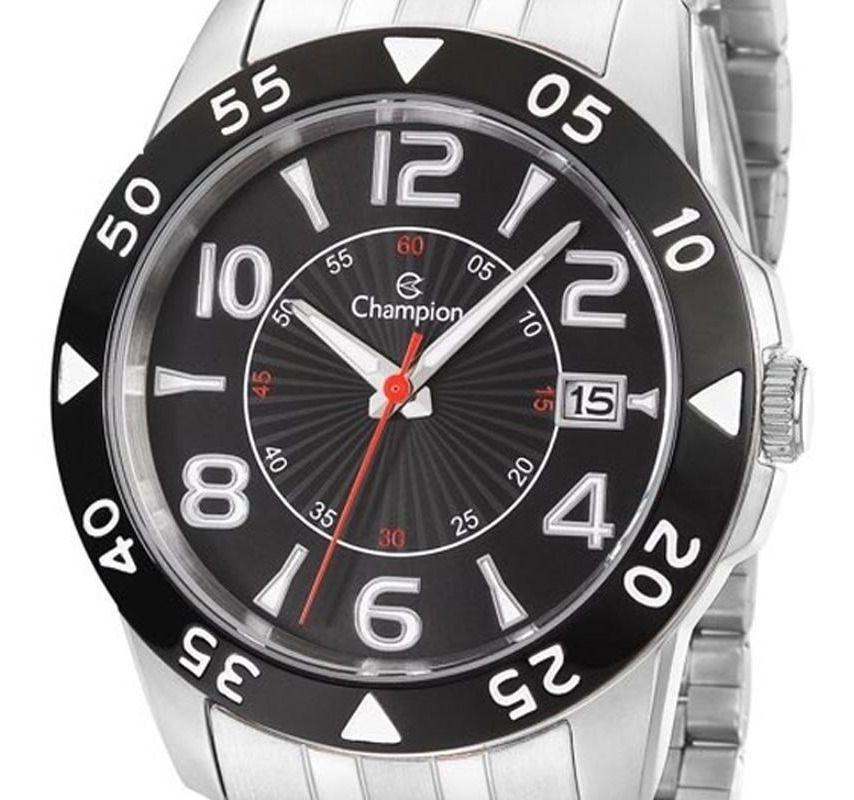 Relogio champion masculino visor preto calendario ca31257t - Relógio  Masculino - Magazine Luiza