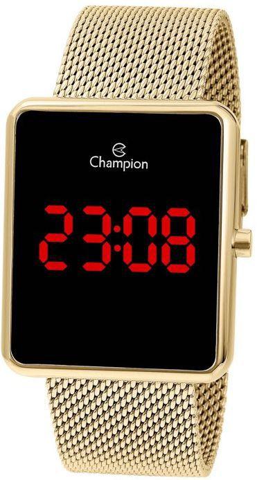 Relógio champion unissex digital led ch40080v quadrado Clearance