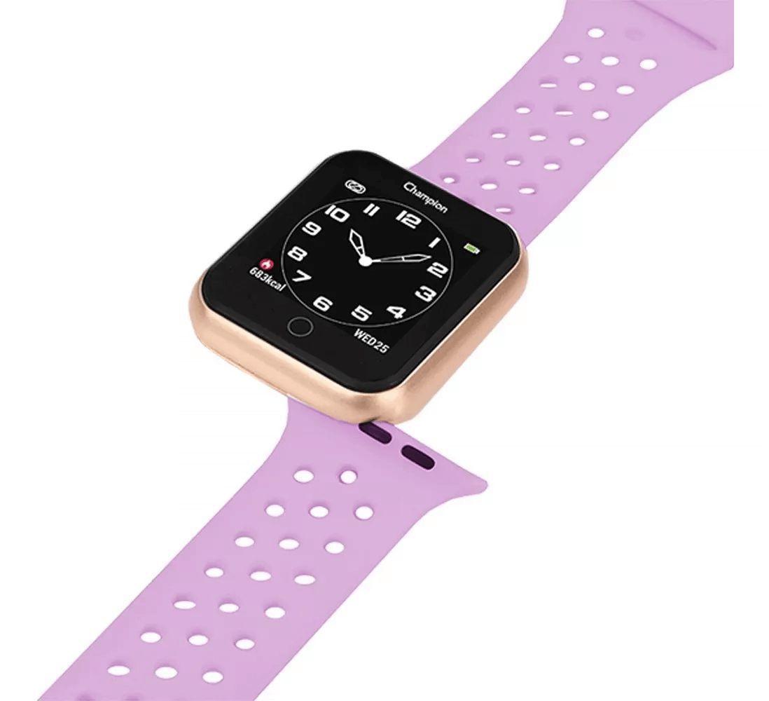 relógio champion smart bluetooth 4.0 rosé pulseira preta ch50006z smartwatch