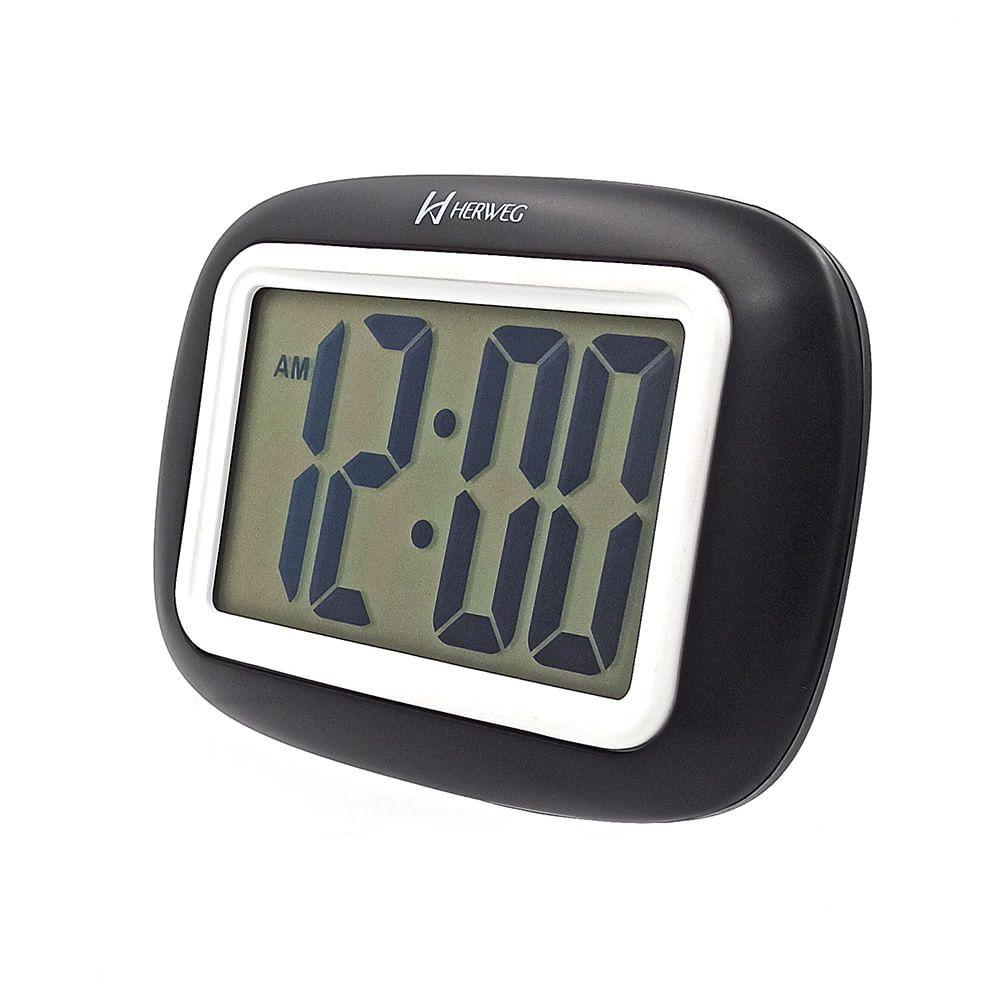 despertador digital preto